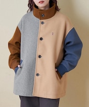 ウールフィール スタンドカラー ジャケット