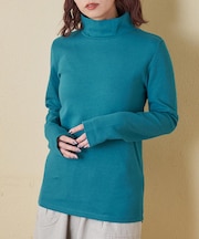 裏起毛 スムース 長袖 ハイネック インナー