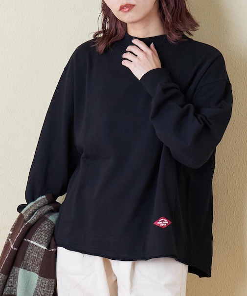 トンプキン裏毛 モックネック 脇切替 プルオーバー スウェット