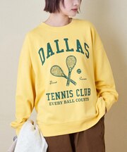 テニス プリント プルオーバー スウェット