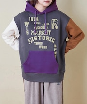 CVC ガーゼ裏毛 裏起毛 スウェット プルオーバー パーカー