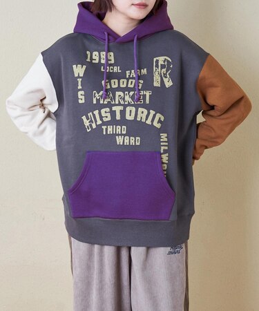 CVC ガーゼ裏毛 裏起毛 スウェット プルオーバー パーカー