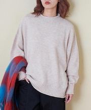 9/2アンティーク ニット ダイヤ 鹿の子 プルオーバー