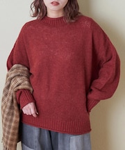 9/2アンティーク ニット ダイヤ 鹿の子 プルオーバー