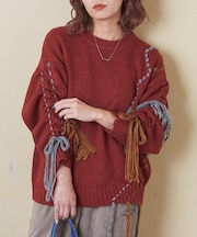 9/2アンティーク ニット ハンドステッチ プルオーバー