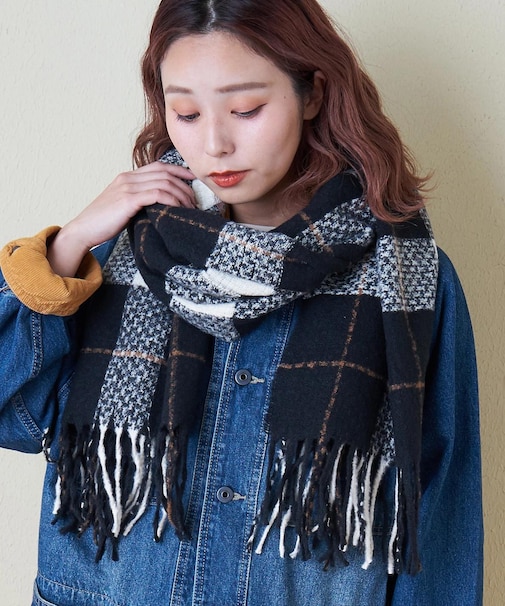 チェック柄 ストール