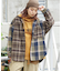 ネル チェック 切替 ビッグシャツ