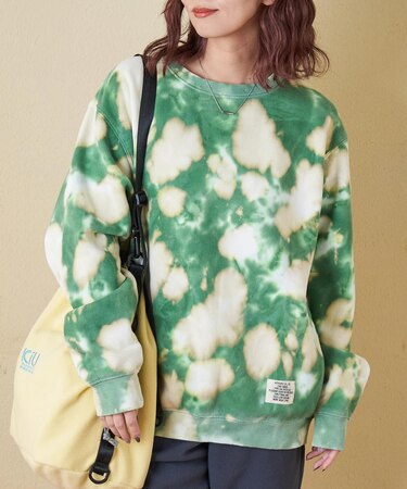 裏起毛 スウェット タイダイ プルオーバー