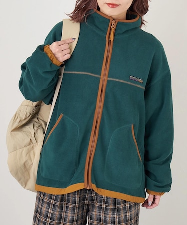 フリース × ナイロン ジップアップ ブルゾン