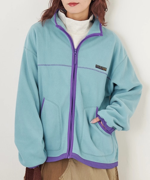 フリース × ナイロン ジップアップ ブルゾン