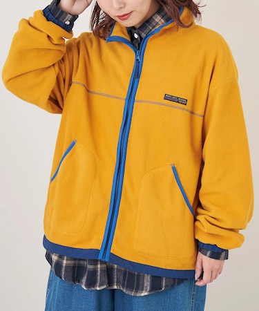 フリース × ナイロン ジップアップ ブルゾン