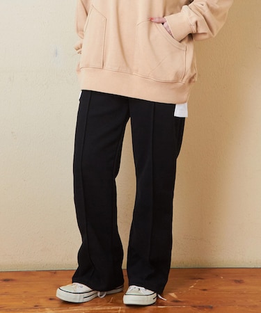 センタープレス スウェット プリーツ パンツ
