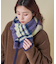 ループヤーン × シャギーヤーン ニット マルチボーダー マフラー