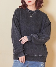 evo. (エボ) ピグメント加工 クルーネック プルオーバー スウェット