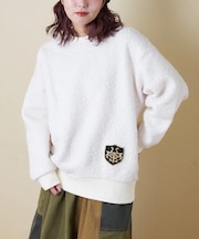 プードルファー クルーネック プルオーバー