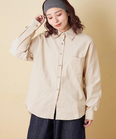 細コーデュロイ レギュラー シャツ