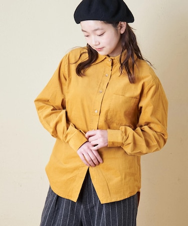 細コーデュロイ レギュラー シャツ