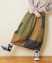 微起毛 ツイル バルーン スカート