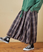 チェック バルーンスカート