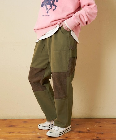 ピーチツイル × コーデュロイ 組合せ ペインターパンツ