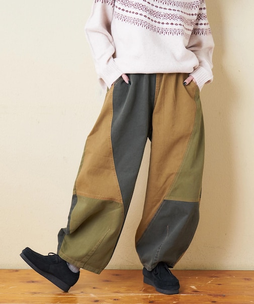 微起毛 ツイル バルーン パンツ