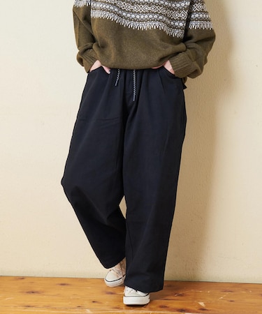 ピーチツイル ワイド イージーパンツ