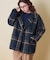 ツイード チェック ダブルコート