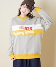 裏毛 身頃切替 クルーネック プルオーバー スウェット