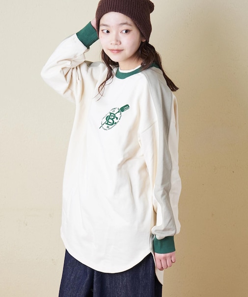 裏毛 袖切替 ビッグ プルオーバー スウェット