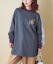 裏毛 袖切替 ビッグ プルオーバー スウェット