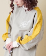 裏毛 袖切替 ビッグ プルオーバー スウェット