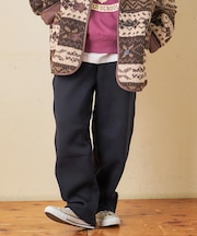 CVC ガーゼ裏毛 裏起毛 スウェット カーヴィ パンツ