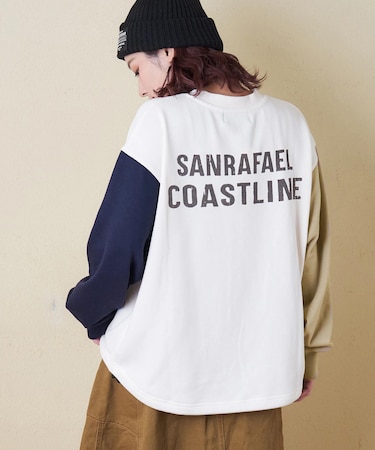 TC裏毛 スウェット バックプリント ドロスト プルオーバー