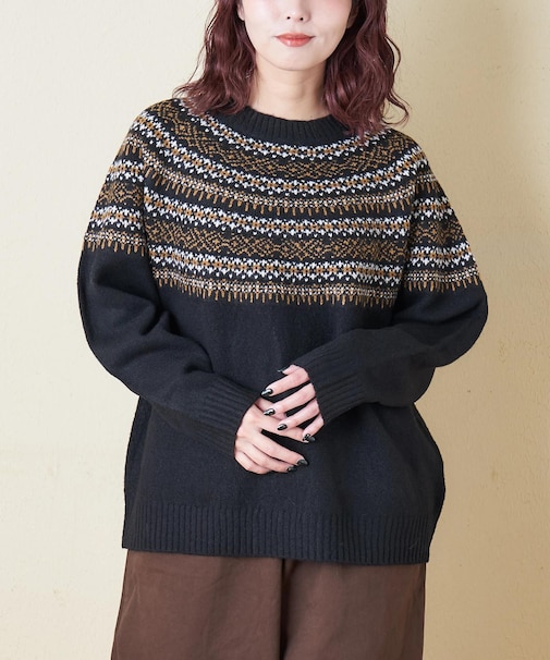 求心 ニット ラグラン プルオーバー