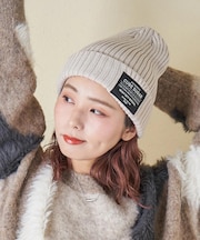 リブ編み ニット キャップ