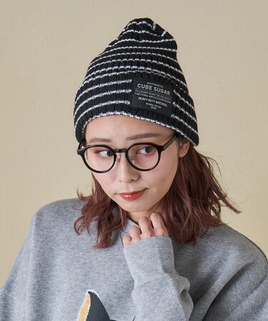 リブ編み ニット キャップ