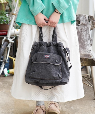 ケミカル加工 デニム 2way トートバッグ