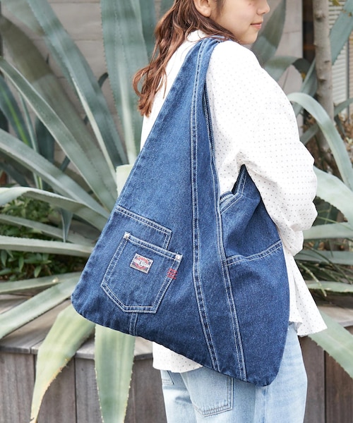 リメイク風 デニム マルシェバッグ｜キューブシュガーの通販｜&mall