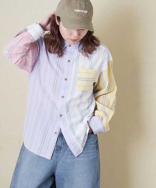ストライプ レギュラーシャツ