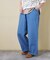 コットン ツイル ワイドパンツ
