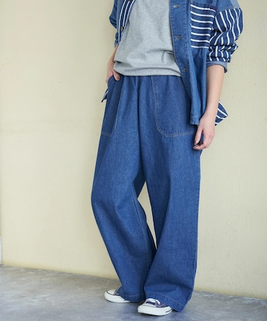 8.5オンス デニム ワイドパンツ