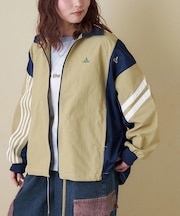 ナイロン × ジャージー ライン トラックジャケット