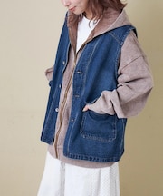 11オンス デニム Vネック ベスト