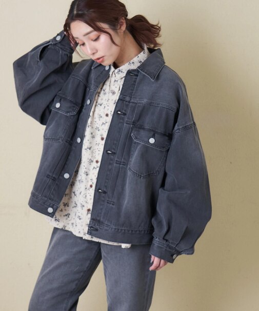 パフスリーブ デニム ジャケット