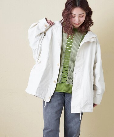 綿ナイロンツイル ドルマン ジャケット