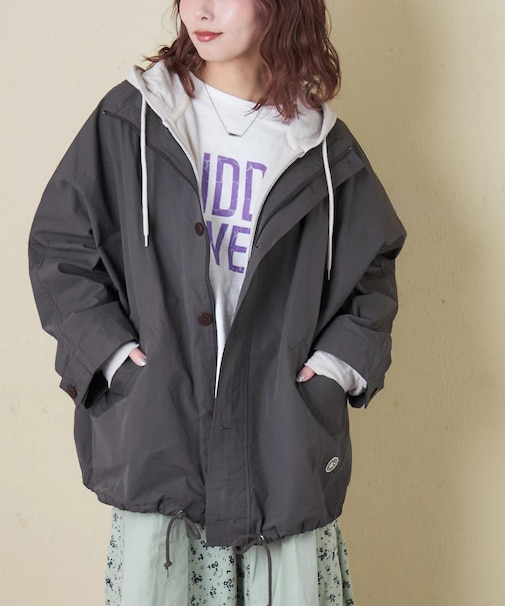 綿ナイロンツイル ドルマン ジャケット