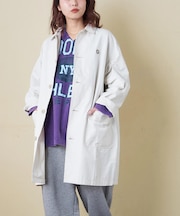 綿ナイロンツイル ステンカラーコート