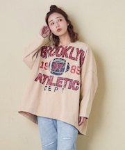 10/-天竺 スノーウォッシュ カットオフ Vネック プルオーバー