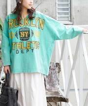 10/-天竺 スノーウォッシュ カットオフ Vネック プルオーバー