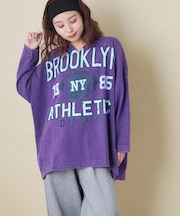 10/-天竺 スノーウォッシュ カットオフ Vネック プルオーバー